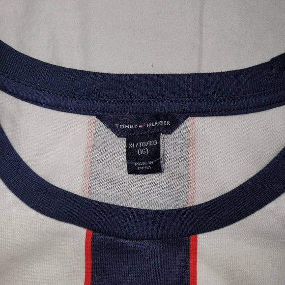 TOMMY HILFIGERGirl's Striped Tank Dress Size XL 14-16 - Picture 3 of 7
